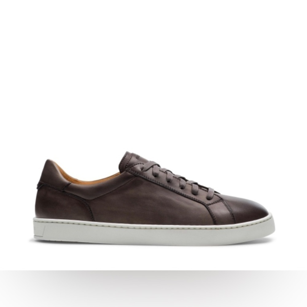 Magnanni Shoes Men’s 11.5 M The Leve Sneaker Brown Deerskin Leather